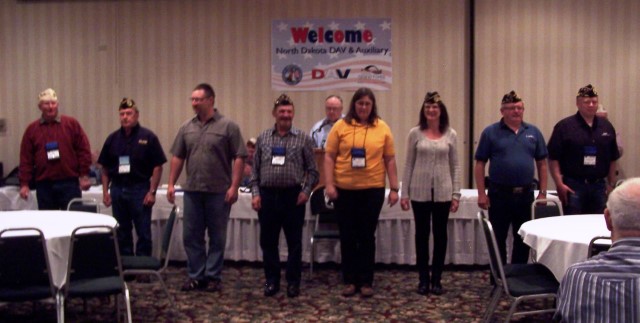 The new chapter commanders are welcomed by the delegates.